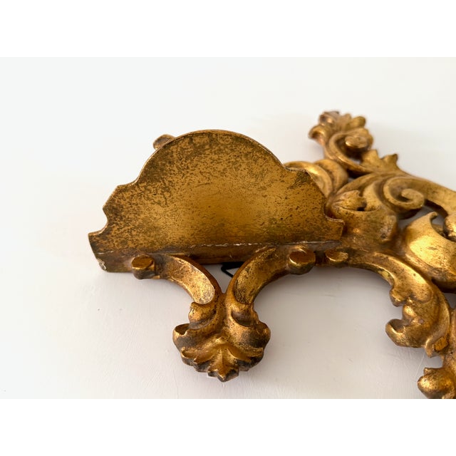 Italian Florentine Double Shelf Wall Bracket For Sale - Image 9 of 14