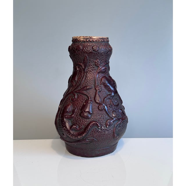 Antique Ceramic Art Relief Vases from Bernhard Bertram Pottery, Germany, 1890s, Set of 2 For Sale - Image 9 of 18