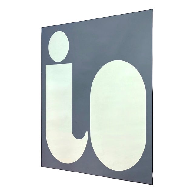 IO Typographic Mirror by Giuseppe Raimondi for Abaco, 1970s For Sale