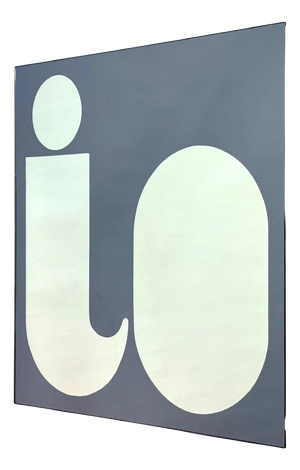 IO Typographic Mirror by Giuseppe Raimondi for Abaco, 1970s