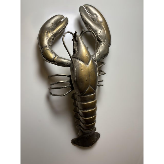 Large Vintage German Brass Lobster Figurine, 1990s For Sale - Image 4 of 9