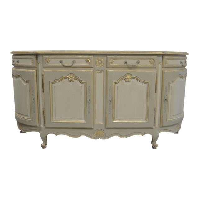 Louis Xv Style Cabinet Buffet From France Painted Over Solid