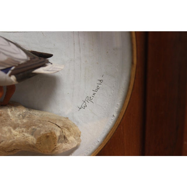 Sz: 7 1/2"Sq x 1 1/2"D By William (Bill) H Reinbold (1926-2018) master carver Ex- Palm Beach estate collection