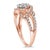 Haus of Brilliance 10K Rose Gold 3/4 Cttw Diamond Floral Cluster Head and Twisted Shank Cocktail Ring (H-I Color, SI1-SI2 Clarity) - Size 8 For Sale - Image 4 of 6