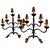 Copper Large Wrought Iron Candelabra Table Lamps with Copper Shades, 1950s, Set of 2 For Sale - Image 8 of 8