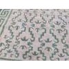 1940s Ivory Green Greek Key Antique Indian Dhurrie Rug 7' 3" X 10' 0" Knotted Wool Carpet For Sale In New York - Image 6 of 6
