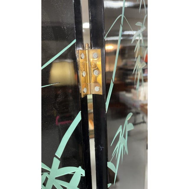 1950s Chinese Coromandel Lacquer Screen Divider Screen For Sale - Image 13 of 16