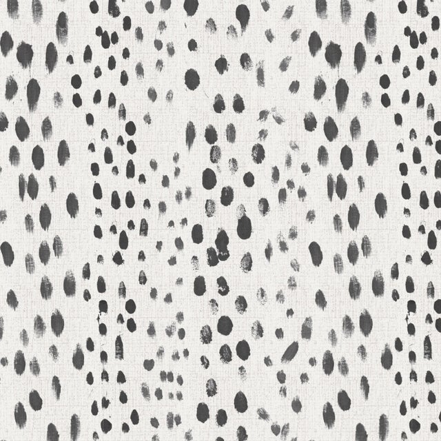 Chelsea Counter Stool in Ink Linen Leopard For Sale In Chicago - Image 6 of 8