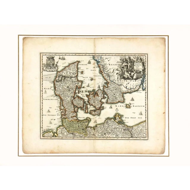 Christoph Weigel, Map of Denmark, 1724 For Sale - Image 4 of 5