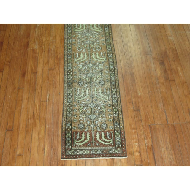 Shabby Chic Early 20th Century Shabby Chic Tree of Life Runner - 1'10" x 9'8" For Sale - Image 3 of 6