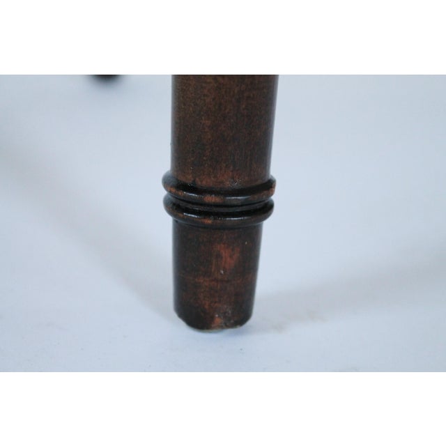 Antique Wood Bench With Caned Seat For Sale - Image 12 of 15