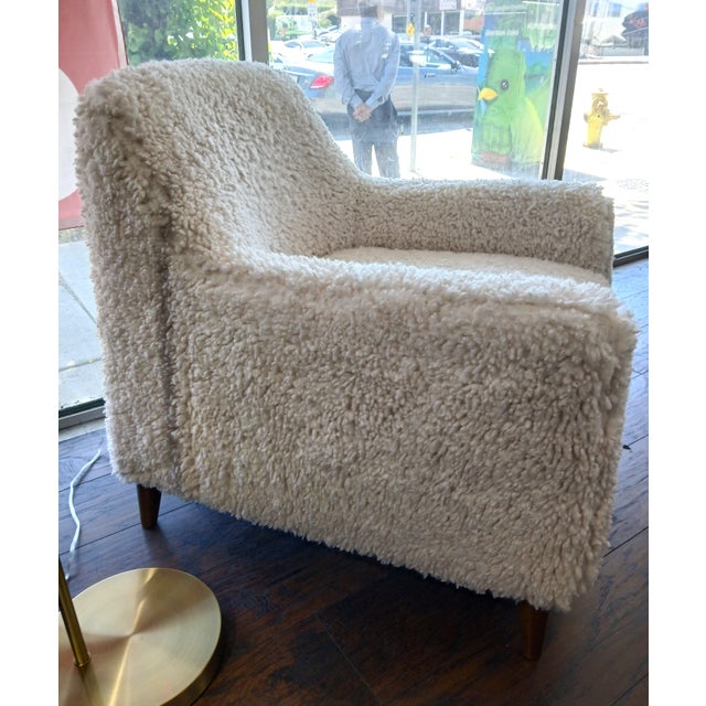 Newman Sheepskin Lounge Chair For Sale - Image 4 of 7