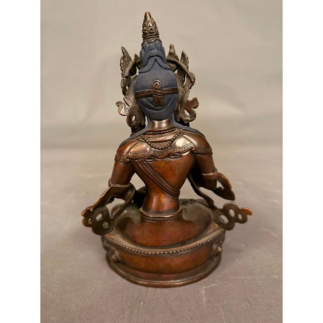 1920s Bronze Statue of Buddha, Vintage For Sale - Image 5 of 14