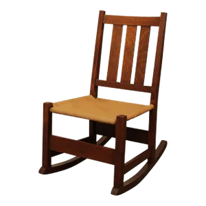 Antique L & J. G. Stickley Mission Oak Nursing Rocker