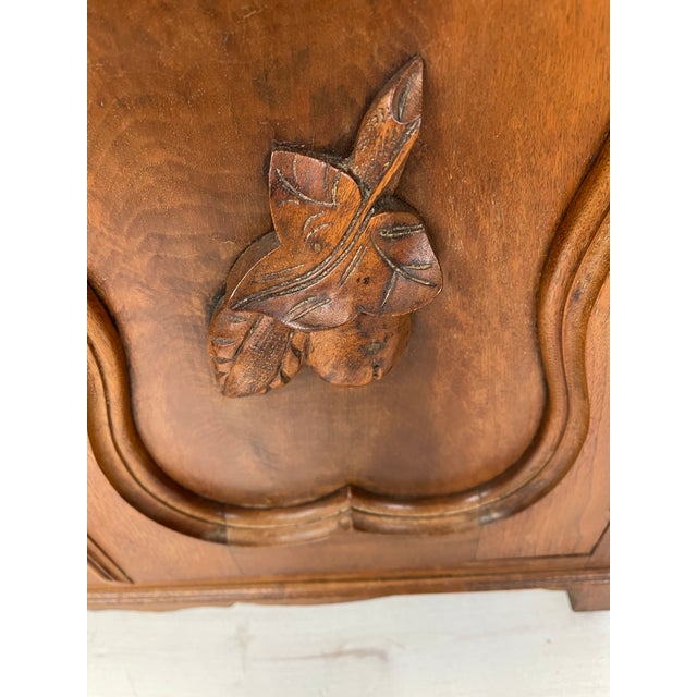 Late 19th Century Antique Walnut Restored Washstand / Vanity / Curved Fruit / Casters/ Circa 1870 For Sale - Image 5 of 12