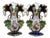Pair Antique Old Paris Hand Painted Cobalt Blue Gilt Gold Floral Porcelain Vases For Sale