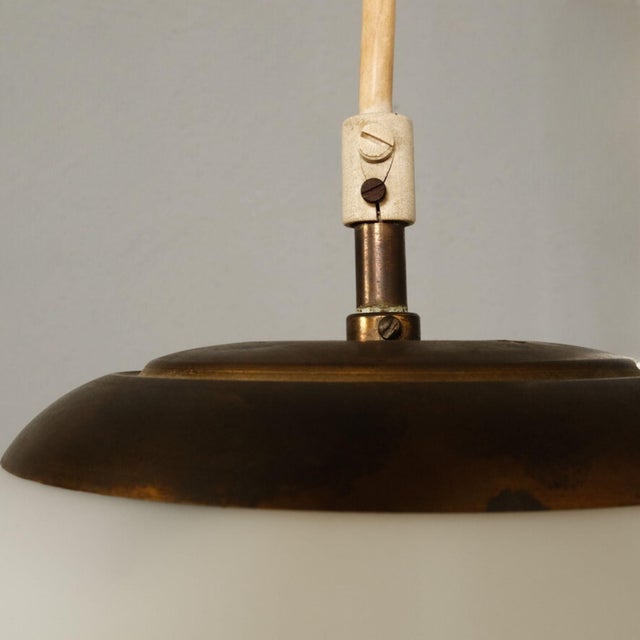 Vintage Pendant in White Opaline Glass from Stilnovo, 1960s For Sale - Image 10 of 13