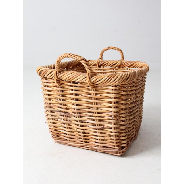 Vintage Woven Storage Basket For Sale - Image 6 of 11