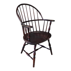Late 19th Century Windsor Saddle Seat Armchair