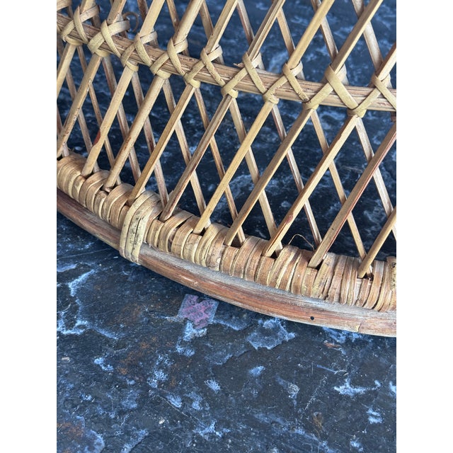 Vintage Boho Peacock Wicker Chaise With Tropical Cushions For Sale - Image 16 of 18