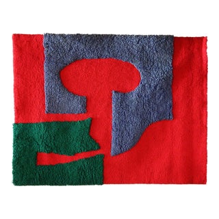 1973 Harry Hilson Virgin Wool Monumental Wall Tapestry Structure Series #43 For Sale