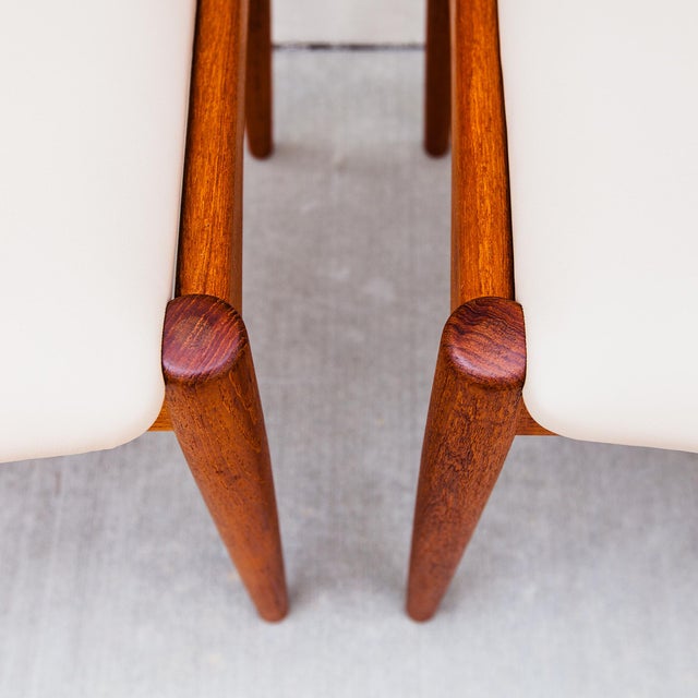 Johannes Andersen Restored 1960s Danish Modern Dining Chairs by Johannes Andersen, Model Ba 113 For Sale - Image 4 of 16
