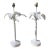 Vintage Tole Painted Metal Palm Tree Form Table Lamps, a Pair For Sale