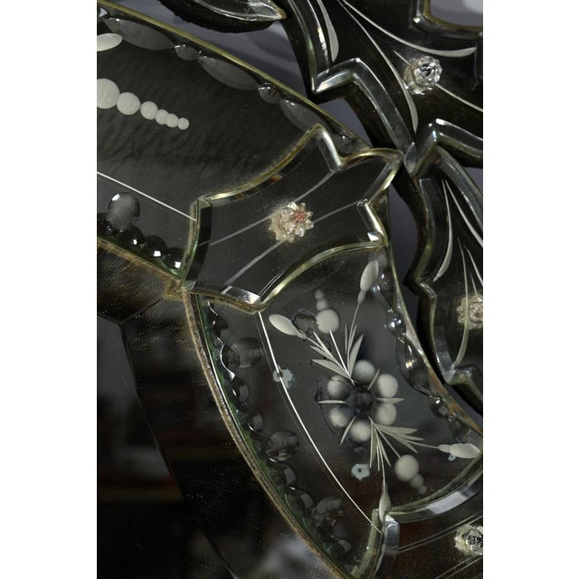 Venetian Mirror in Eglomized Glass, 1950s For Sale - Image 10 of 15