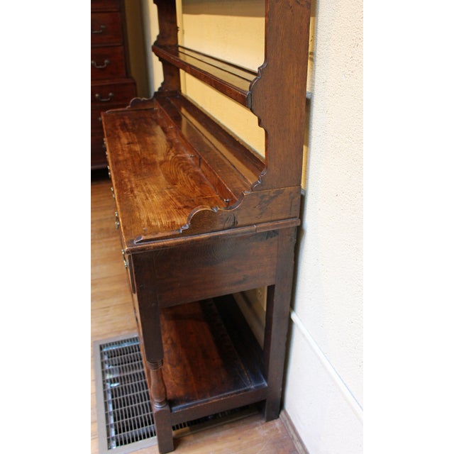 Wood Early 19th Century Georgian Oak Welsh Dresser For Sale - Image 7 of 11