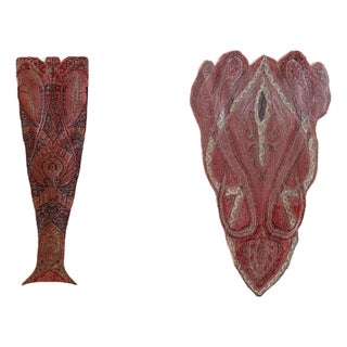 Pair framed Antique Parsley Shaw Fragments For Sale