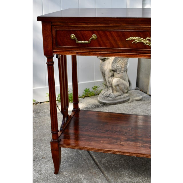 1960s Vintage Northern Furniture Co. Regency Mahogany Console Table Entryway Hall For Sale - Image 5 of 15