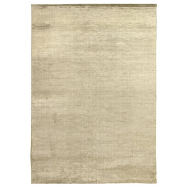 Exquisite Rugs Ives Hand loom Viscose Light Beige Rug-14'x18' For Sale