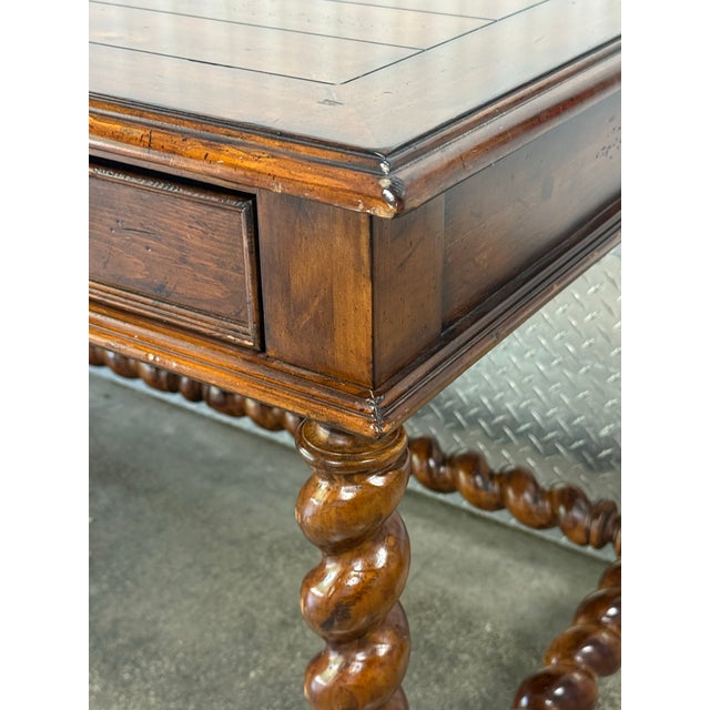 Vintage Rustic Barley Twist Writing Desk For Sale - Image 9 of 12