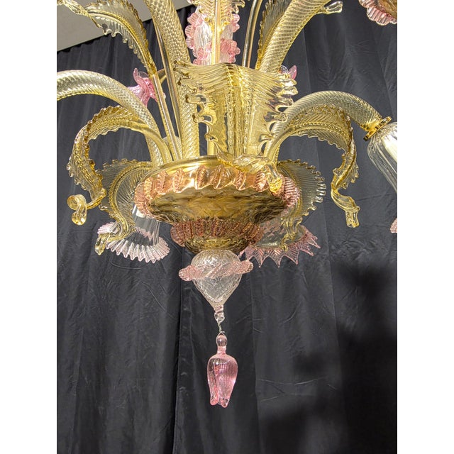 Mid-Century Modern Murano Chandelier, 1980s For Sale - Image 3 of 13