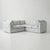 Sophie Conran Coco 3x3 Sectional Sofa - Andrew Martin Midsummer Faded Blue with Knife Edge Cushion For Sale In Charlotte - Image 6 of 6