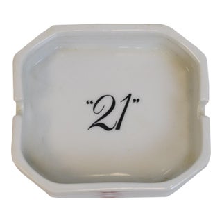 The "21" Club Octagonal Ceramic Ashtray For Sale