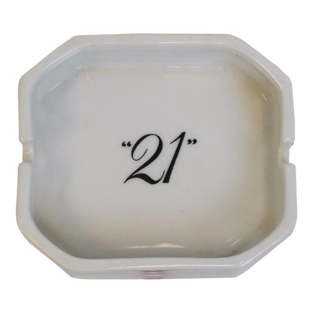 The "21" Club Octagonal Ceramic Ashtray For Sale