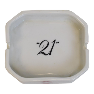 The "21" Club Octagonal Ceramic Ashtray