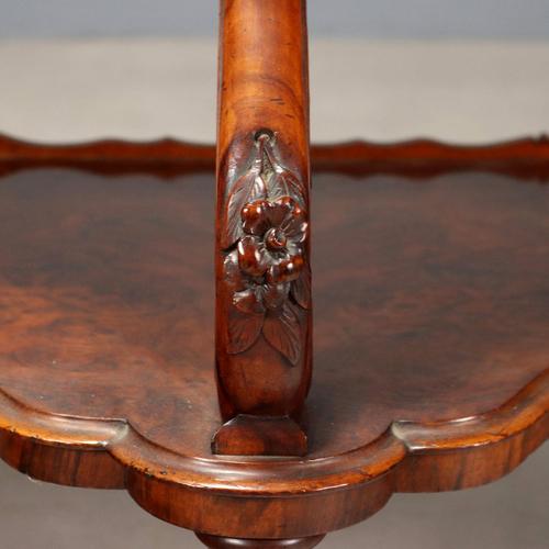 Wood Louis Philippe Walnut and Burr Walnut Shelf For Sale - Image 7 of 11