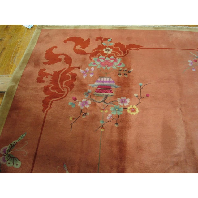 1920s Chinese Art Deco Carpet 8'1" x 9'8"