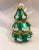 Large and beautiful made in Old European glass tradition blown glass Handpainted Christmas Ornament Tree, 4”