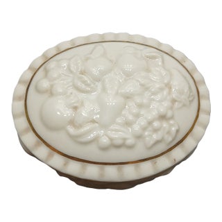 Lenox Trinket Dish Gold Detailing Fruit Motif 1998 For Sale
