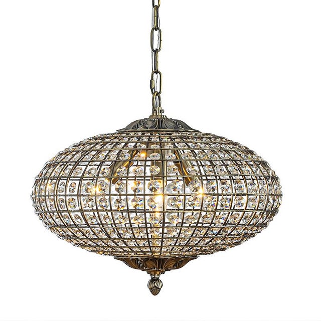 Bronze Aloadecor 17 Inch 3-Light Antique Bronze With Vintage Patina Dimmable Retro French Handcrafted Crystals Chandelier With Adjustable Chain For Sale - Image 8 of 8