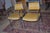 Beautiful! Tri Par MFG Co, Chicago Pair of Mid Century Office Chairs Yellow Upholstered Wood arms, metal frame H: 32 1/2"...