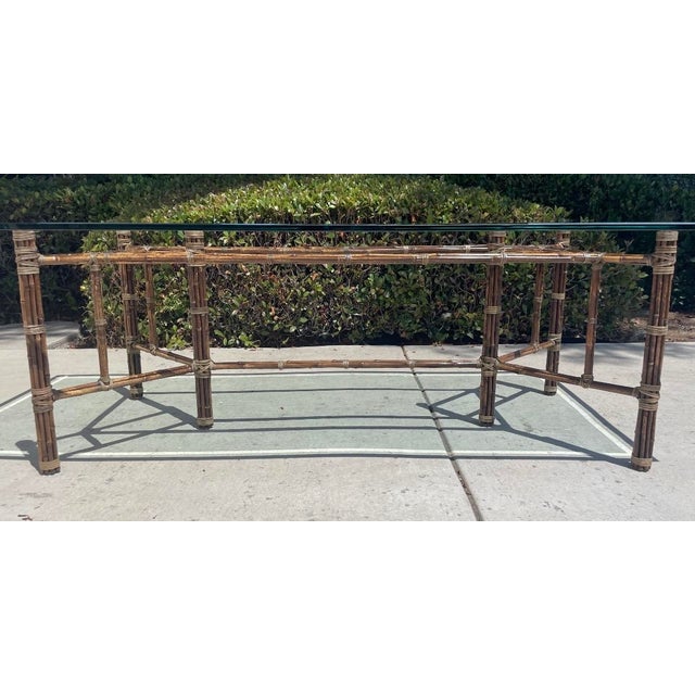 Bamboo showstopper! Offering a truly stunning dining table by luxury brand McGuire of San Francisco. Constructed of...