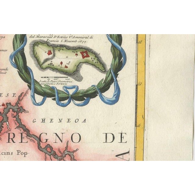 Map of Cape Verde and the Mouth of the River Niger by Coronelli, 1691 This finely engraved map, titled "Bocche del Fiume...