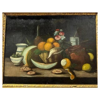 Spanish School Artist, Still Life, 17th Century, Oil on Canvas, Framed For Sale