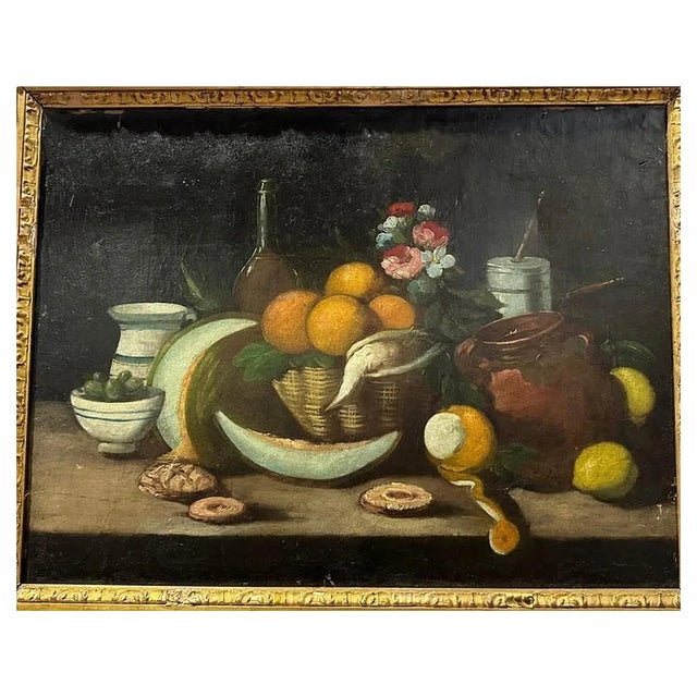 Spanish School Artist, Still Life, 17th Century, Oil on Canvas, Framed For Sale