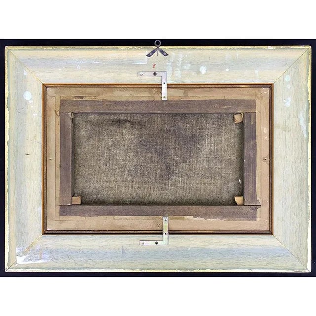 Landscape with Characters by the River, Oil on Canvas, Framed For Sale - Image 5 of 7