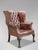 Brown Leather Button Wing Armchair, 1860s For Sale - Image 9 of 11